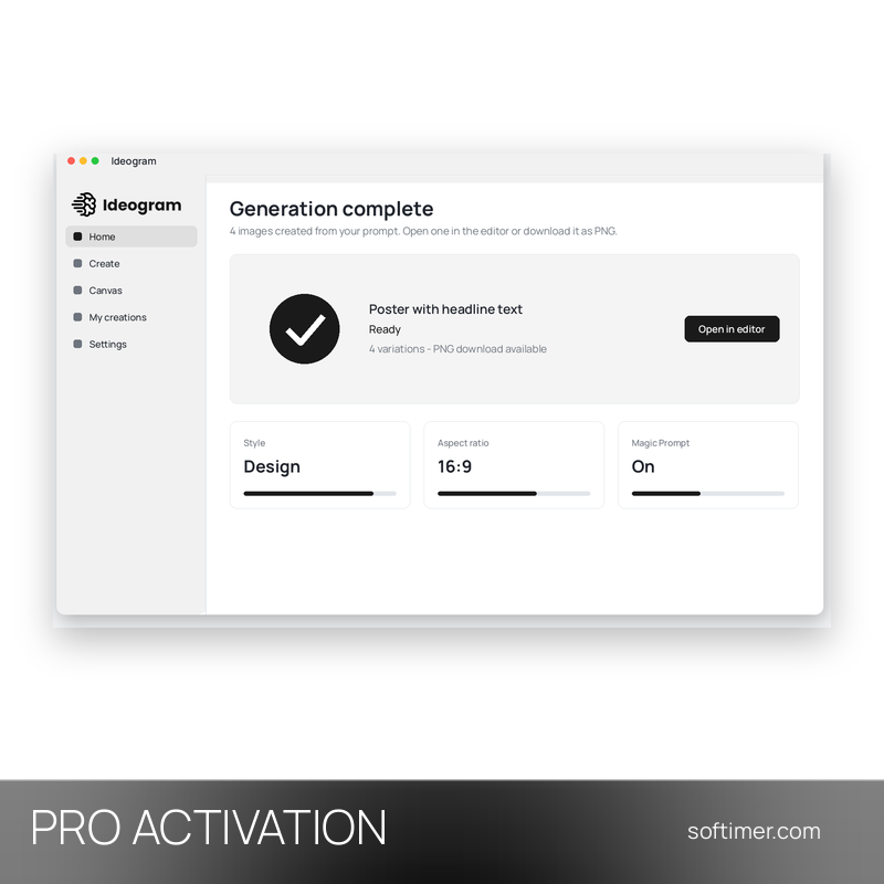 Ideogram Pro - ATTIVAZIONE sul tuo account 1 mese - Web