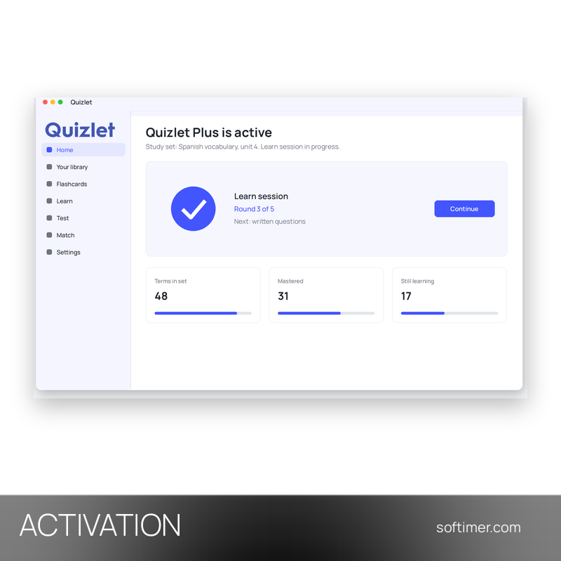 Quizlet Plus - AKTIVIERUNG auf Ihrem Konto 1 Jahr - Web / Android / iOS
