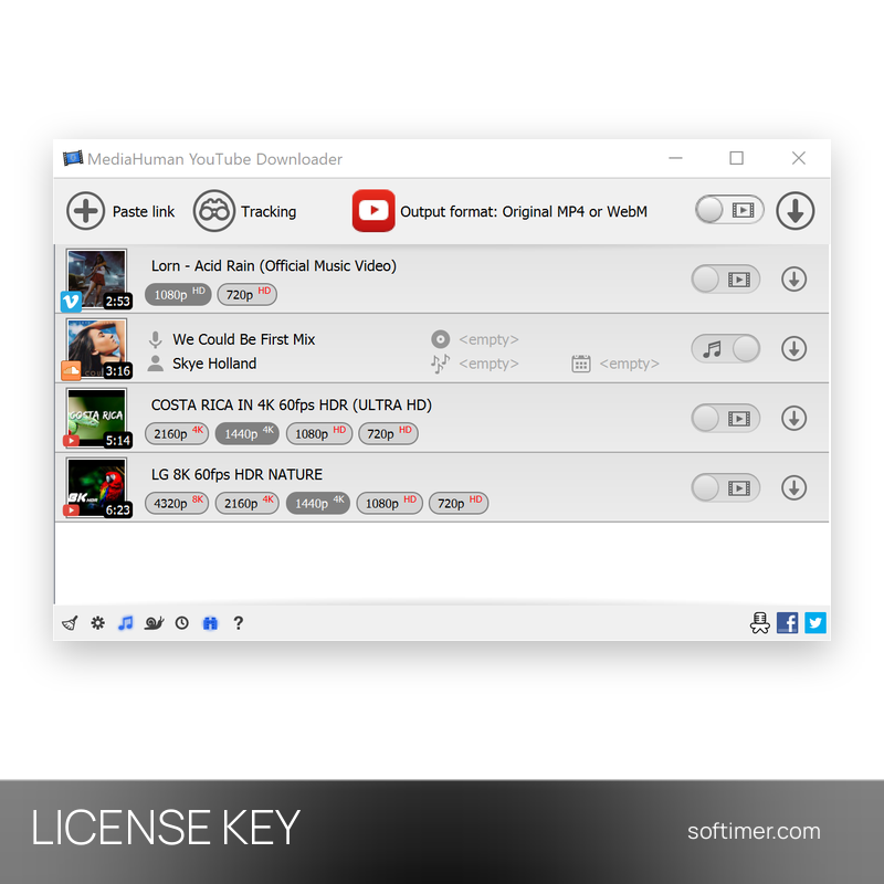 MediaHuman YouTube Downloader - CHIAVE di licenza - Windows