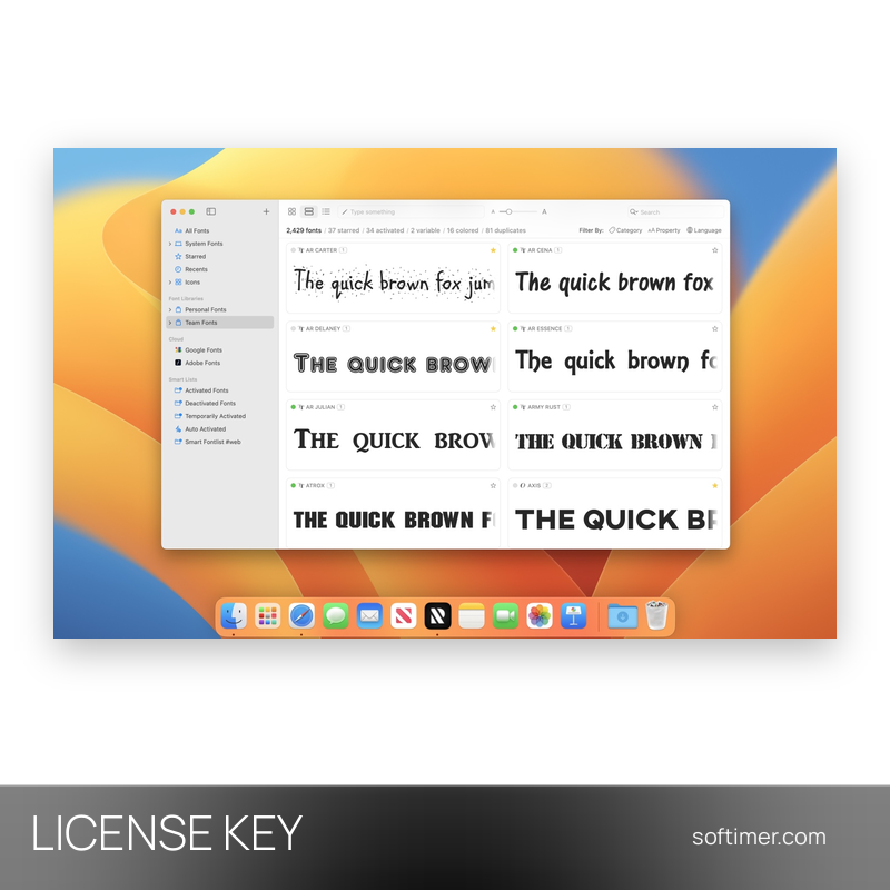 RightFont - Lizenzschlüssel / 3 Geräte - Mac