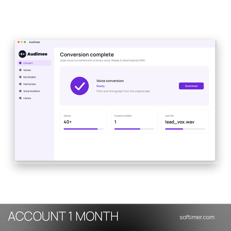 Audimee Ultimate - 1 mois - ACCOUNT