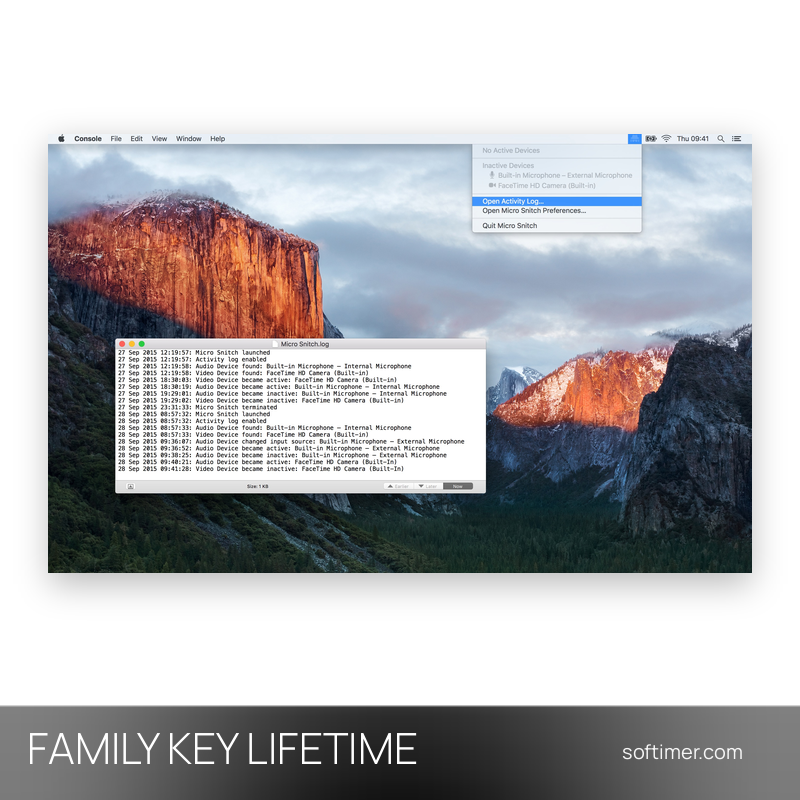 Micro Snitch Family - CHIAVE di licenza / 5 Mac - A vita - Mac