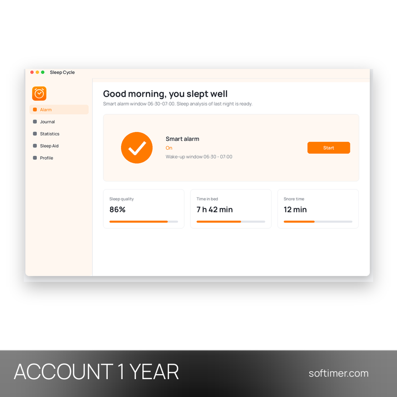 Sleep Cycle Premium - 1 Jahr - ACCOUNT