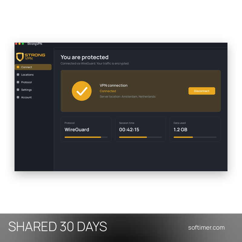 StrongVPN - 2 dispositivi / 30 giorni - ACCOUNT condiviso