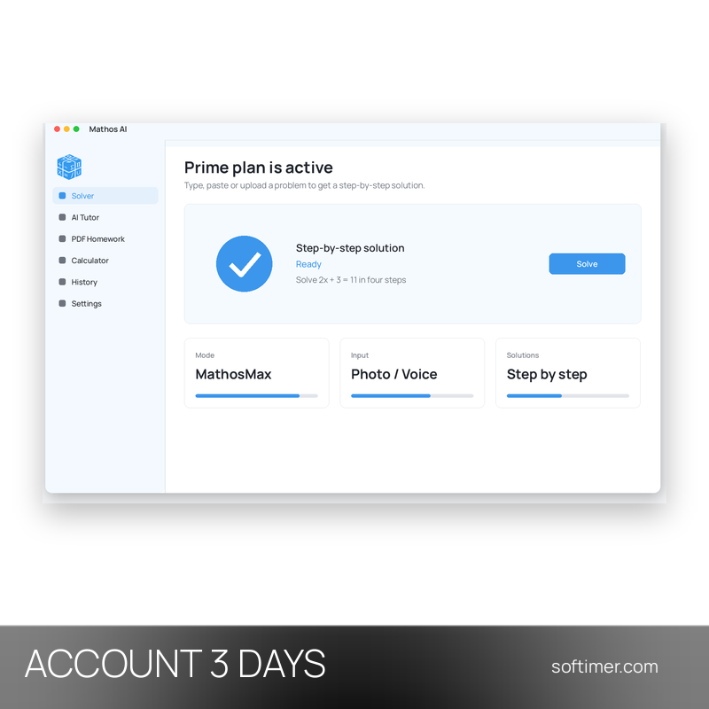 Mathos Prime - 3 Tage - ACCOUNT