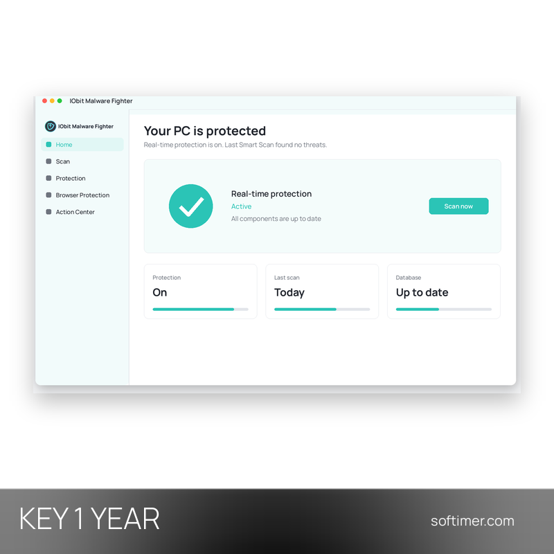 IObit Malware Fighter PRO - Лицензионный ключ на 1 год - Windows