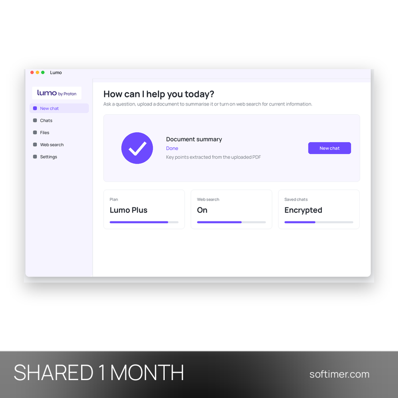 Proton Lumo Plus - 1 Month - Shared ACCOUNT
