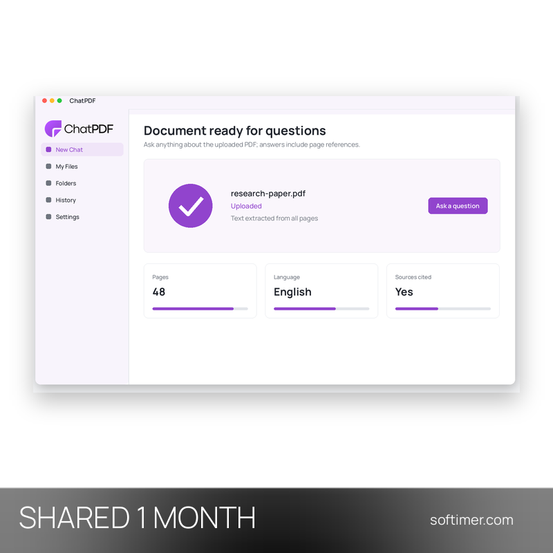 ChatPDF - 1 Monat - Geteilter ACCOUNT