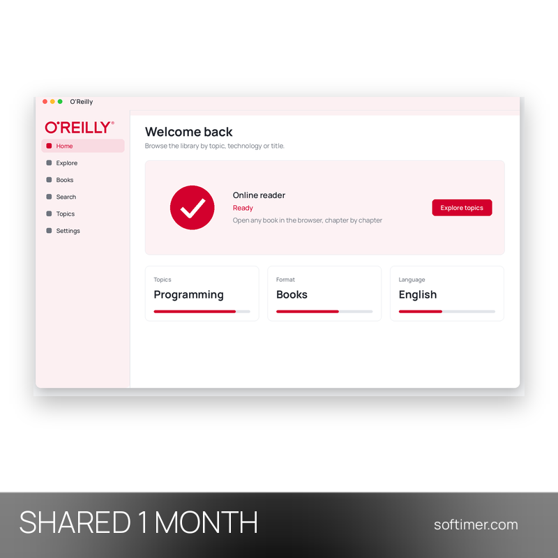 O'Reilly Learning - 1 mese - ACCOUNT condiviso