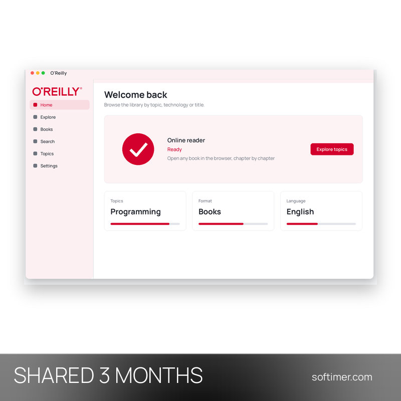 O'Reilly Learning - 3 месяца - Общий ACCOUNT