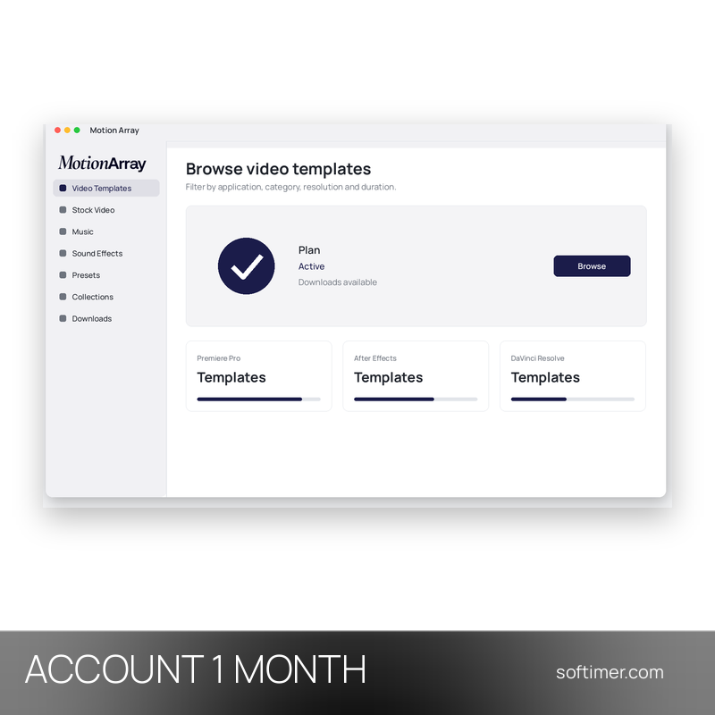 Motion Array Everything - 1 Monat - ACCOUNT