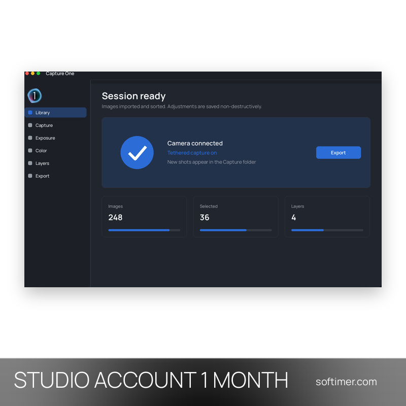 Capture One Studio - 1 месяц - ACCOUNT
