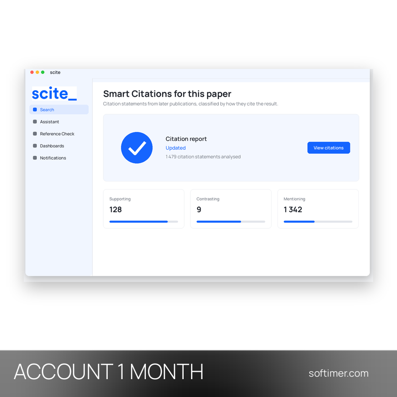 Scite Pro - 1 месяц - ACCOUNT