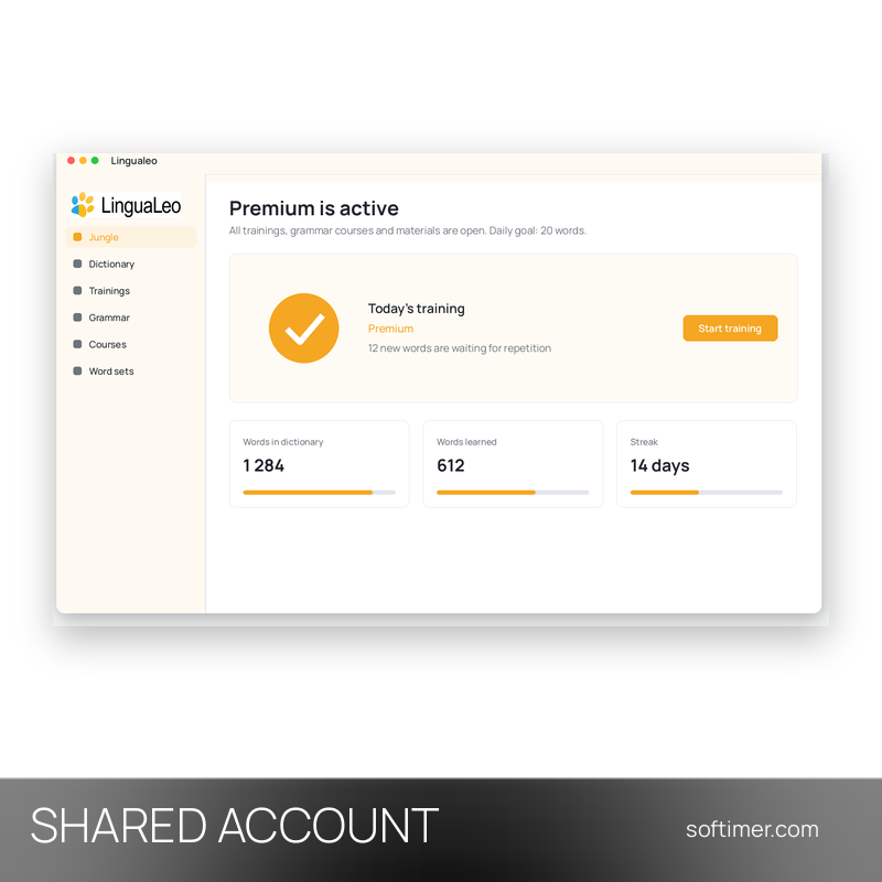Lingualeo Premium - Бессрочно - Общий ACCOUNT