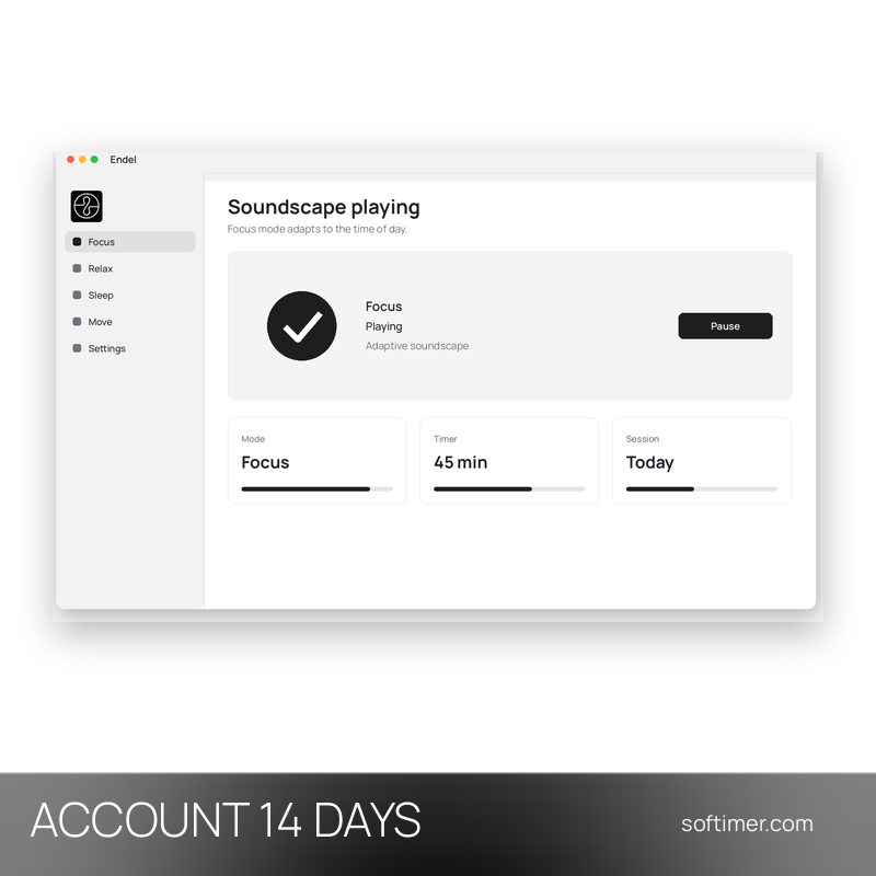 Endel Premium - 14 jours - ACCOUNT