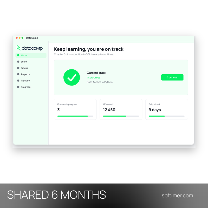 DataCamp Premium - 6 Months - Shared ACCOUNT