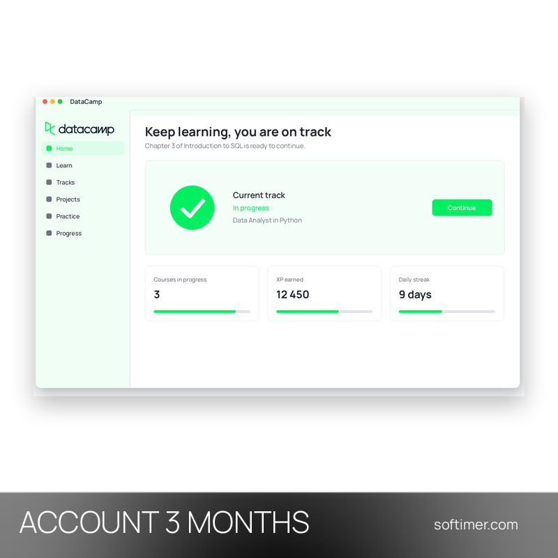 DataCamp Premium - 3 Monate - ACCOUNT