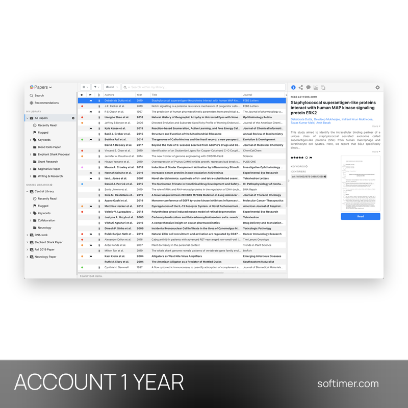 ReadCube Papers Essentials - 1 an - ACCOUNT