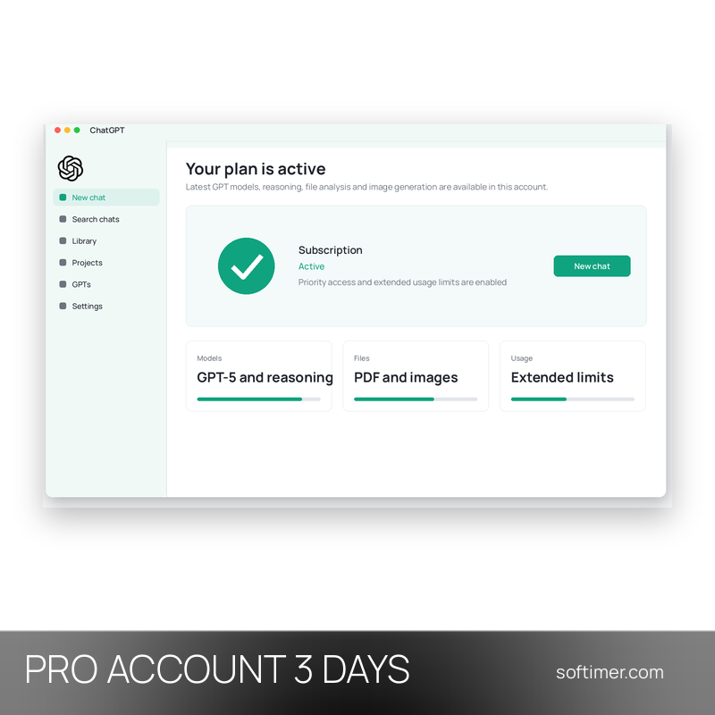 ChatGPT Pro - 3 Days - ACCOUNT