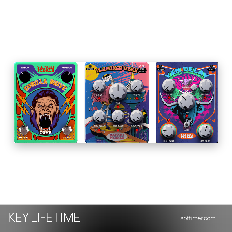 Safari Pedals Everything Bundle 19 Plug-ins - CHIAVE di licenza - A vita - Mac / Windows