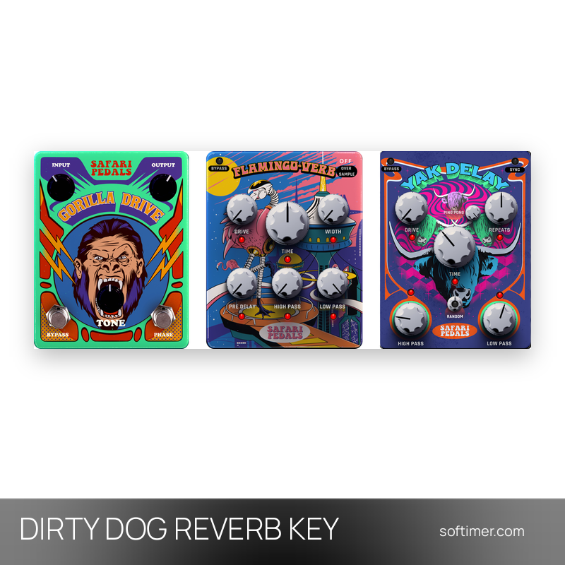 Safari Pedals Dirty Dog Reverb - CHIAVE di licenza - A vita - Mac / Windows