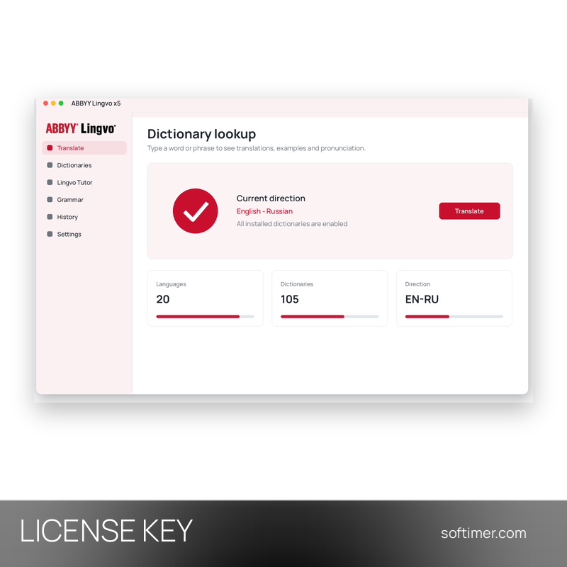 ABBYY Lingvo x5 Home 20 Languages - License KEY - Windows