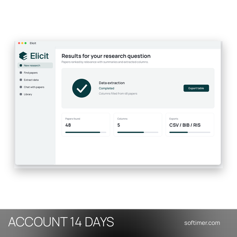 Elicit Pro - 14 giorni - ACCOUNT