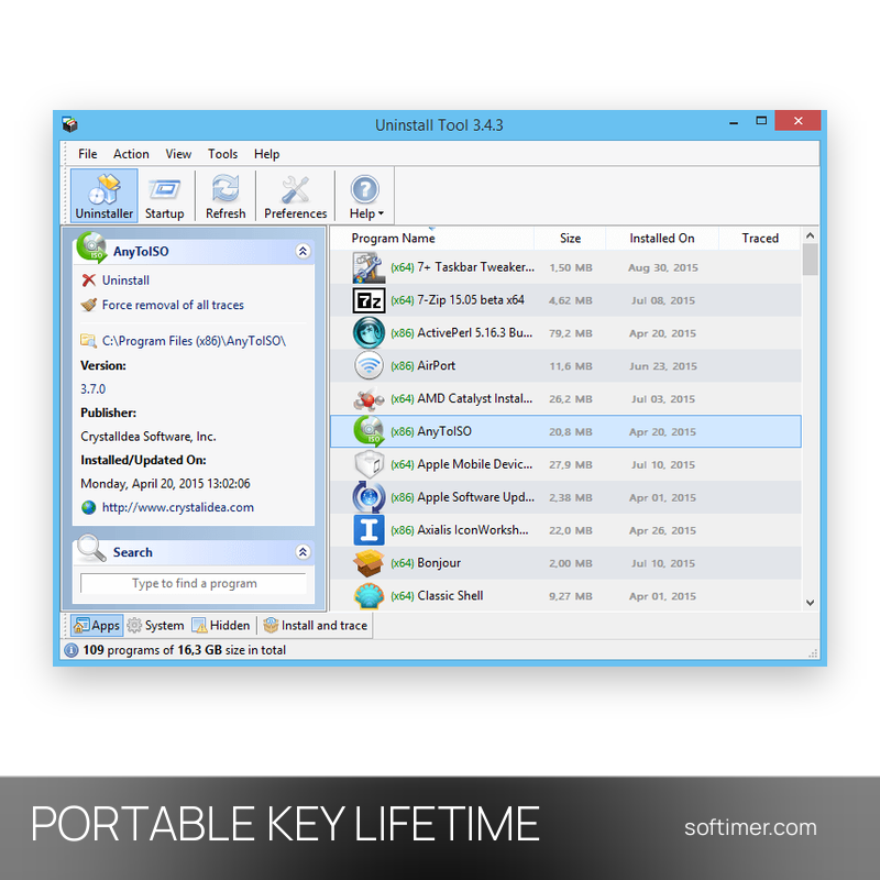 Uninstall Tool Portable 3 - Лицензионный ключ - Бессрочно - Windows