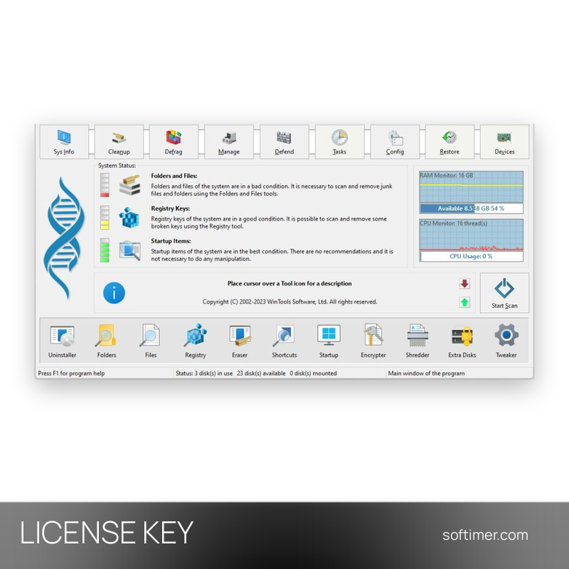 WinTools.one Home - Lizenzschlüssel - Windows