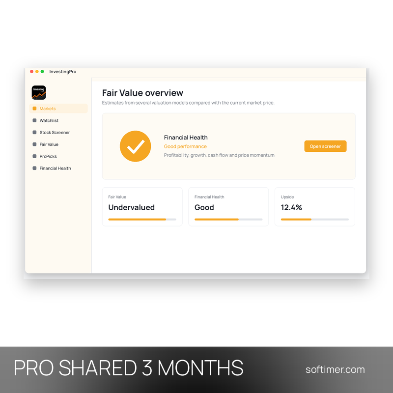 Investing.com Pro - 3 Monate - Geteilter ACCOUNT