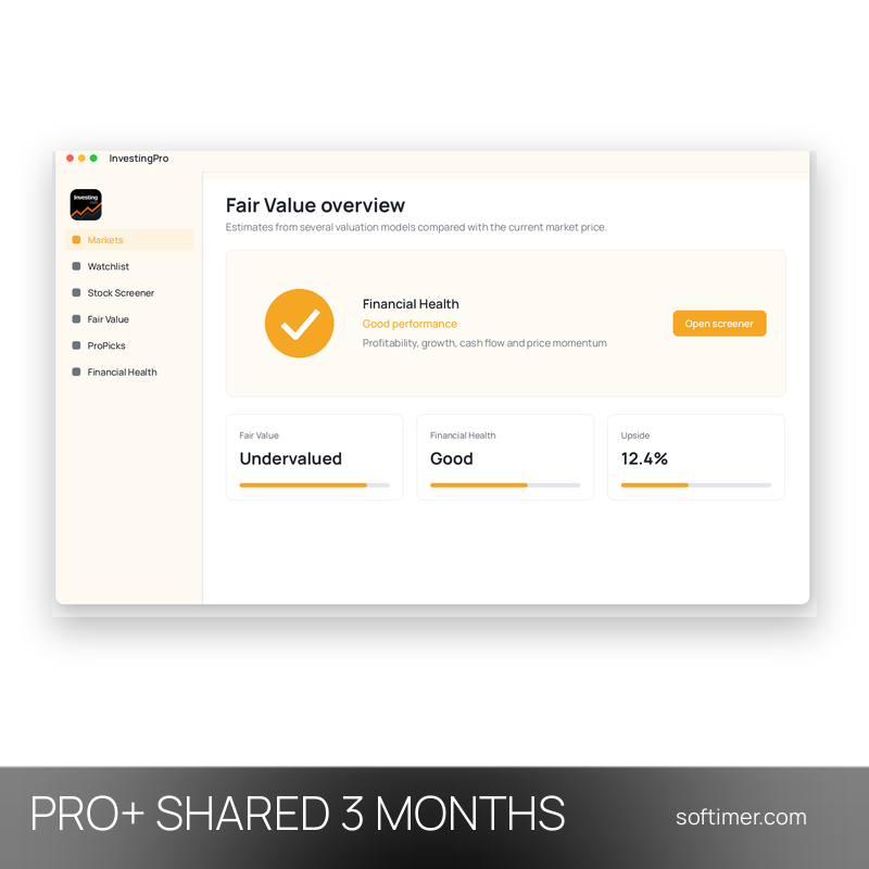 Investing.com Pro+ - 3 Monate - Geteilter ACCOUNT