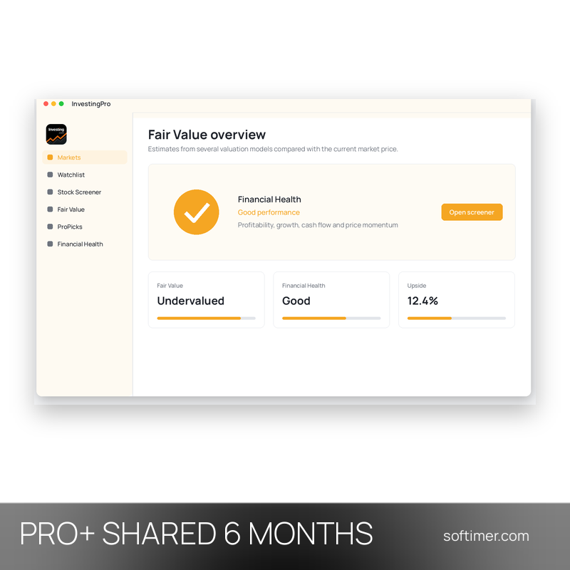 Investing.com Pro+ - 6 Months - Shared ACCOUNT
