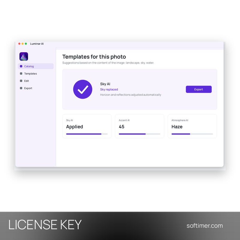 Skylum Luminar AI - License KEY - Mac / Windows