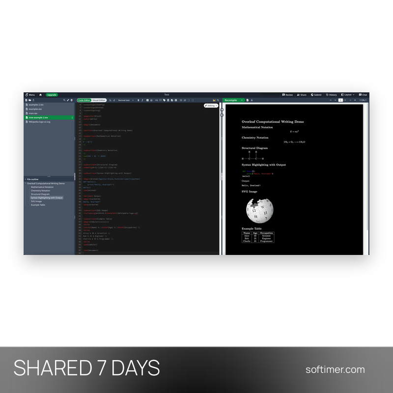 Overleaf Professional - 7 jours - ACCOUNT partagé