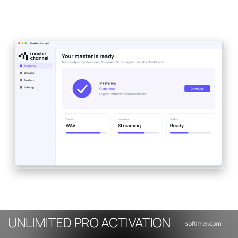 Masterchannel Unlimited Pro - ACTIVATION sur votre compte 1 mois - Web