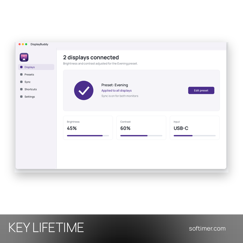 DisplayBuddy - CLÉ de licence - À vie - Mac
