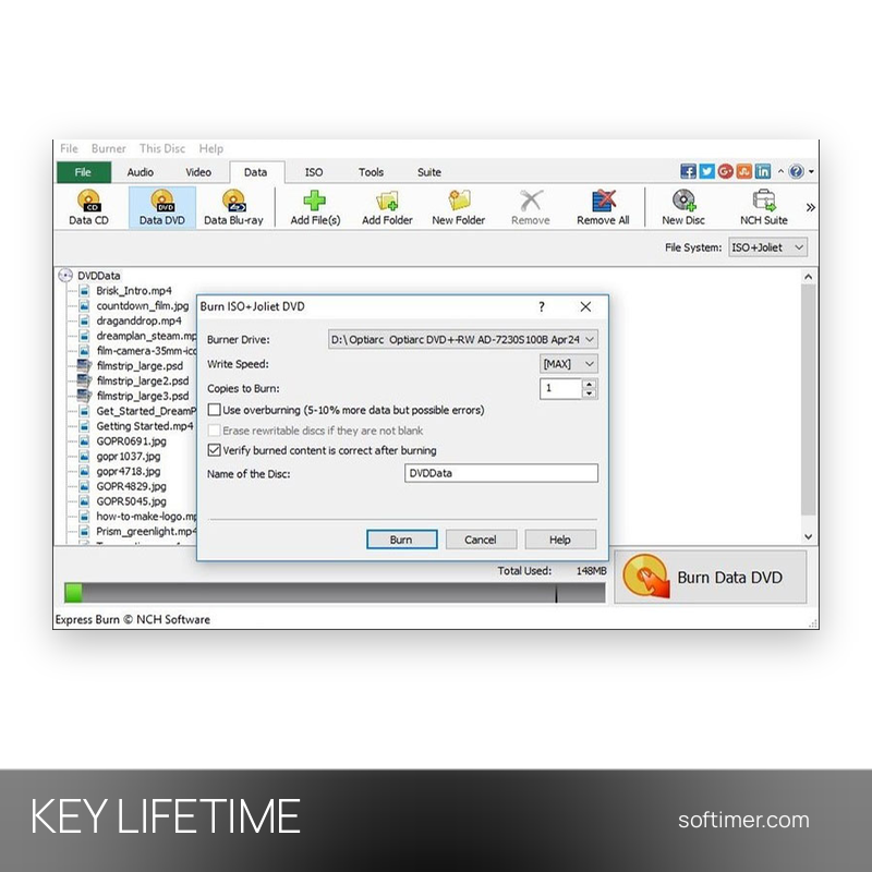 NCH Express Burn - CHIAVE di licenza - A vita - Windows
