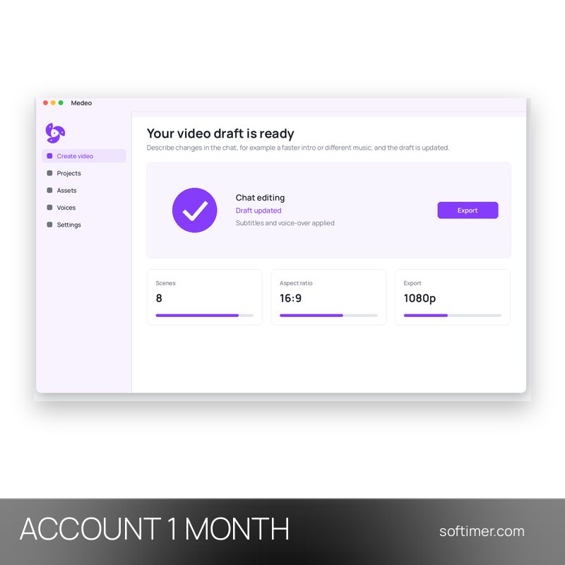 Medeo Pro - 1 mese - ACCOUNT