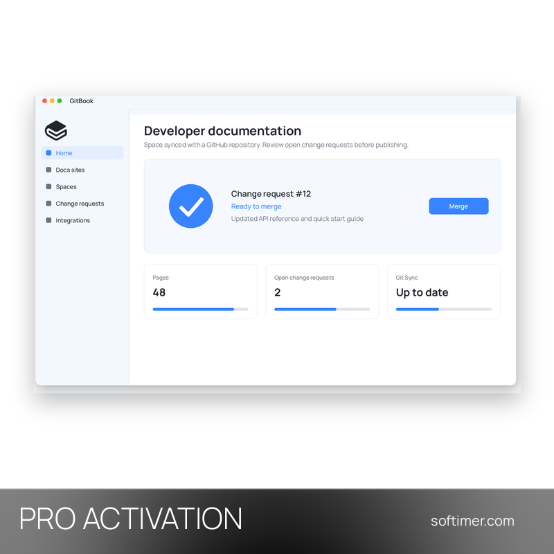 GitBook Pro - ATTIVAZIONE sul tuo account 1 mese - Web