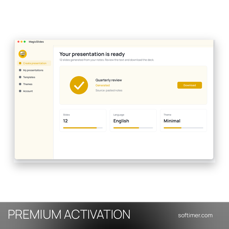 MagicSlides Premium - ATTIVAZIONE sul tuo account 1 mese - Web