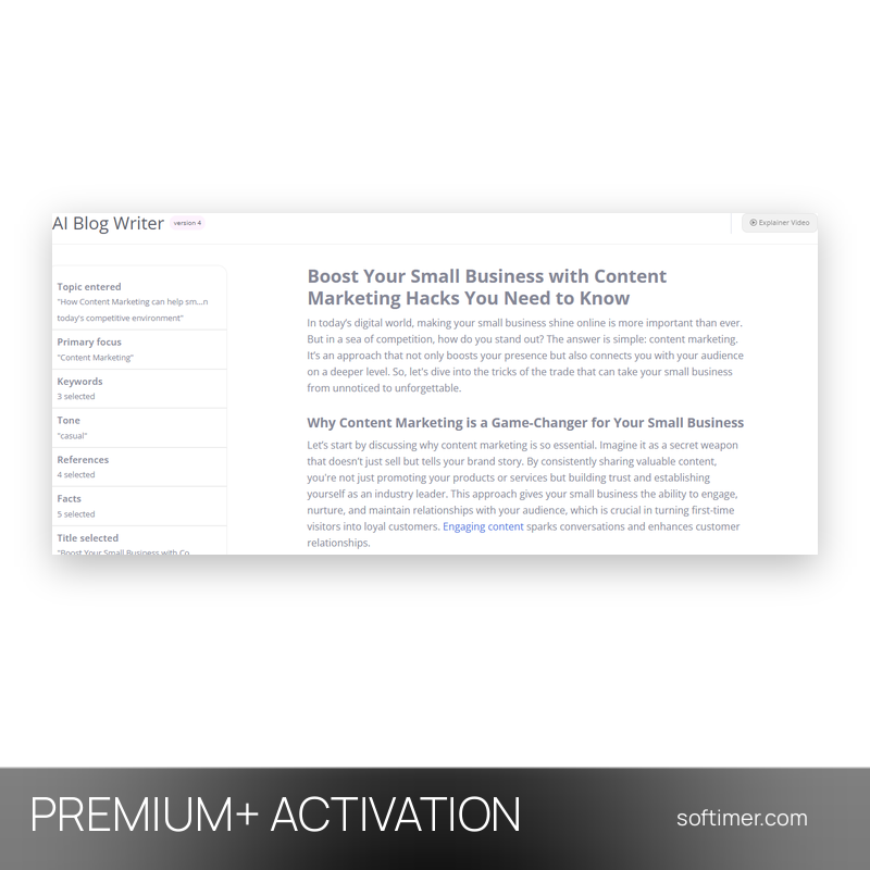 ContentBot Premium+ - ACTIVATION sur votre compte 1 mois - Web