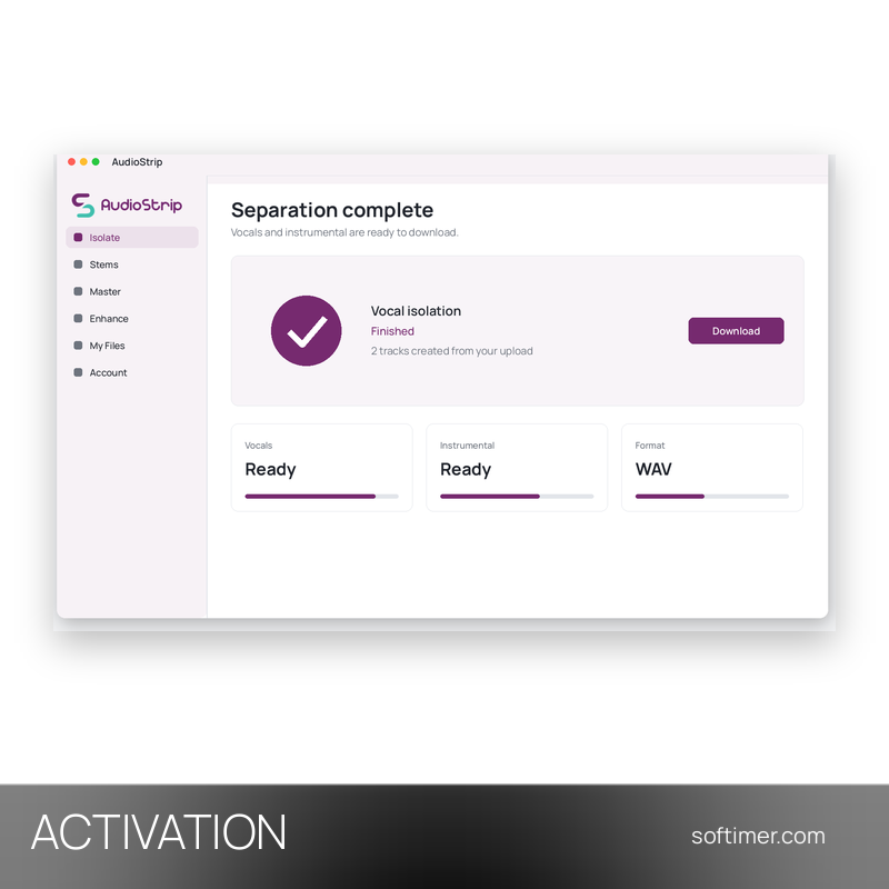 AudioStrip Premium - АКТИВАЦИЯ на вашем аккаунте на 1 месяц - Web