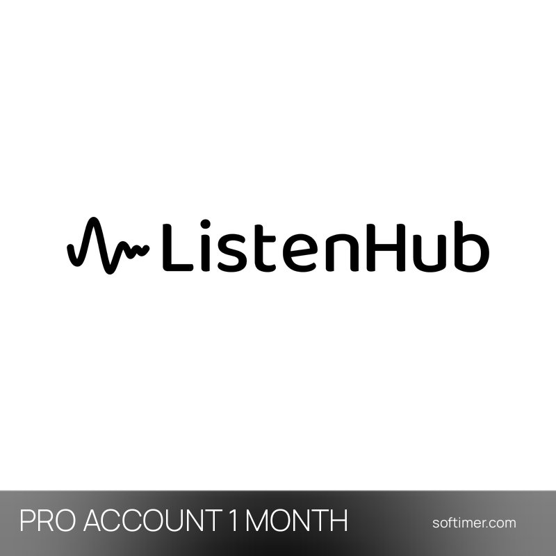 ListenHub Pro 2700 credits - 1 Month - ACCOUNT