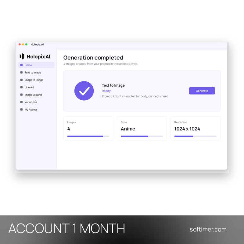Holopix AI Pro - 1 Month - ACCOUNT