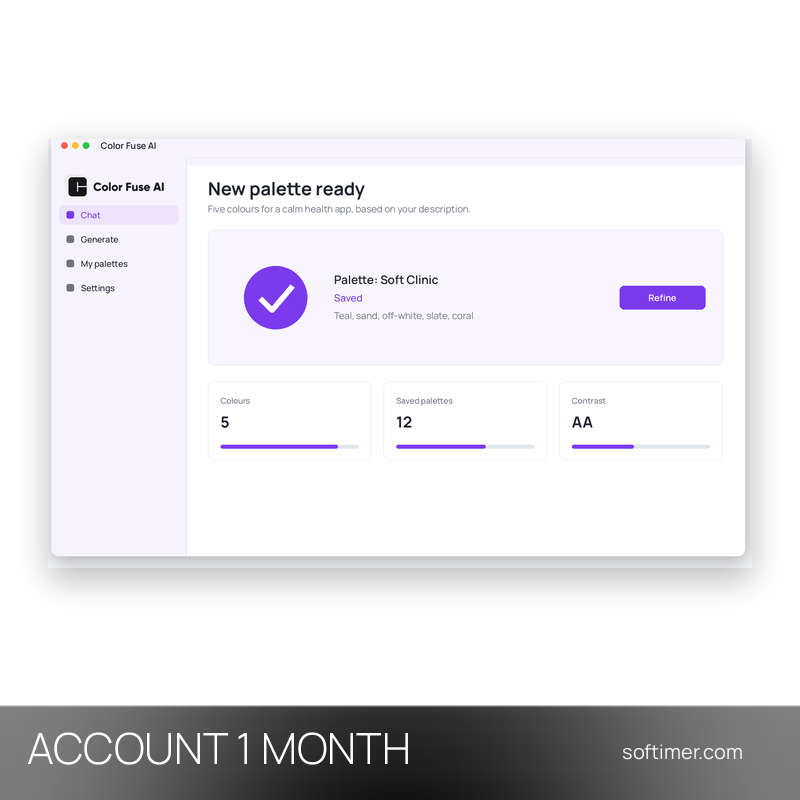 Color Fuse AI Pro - 1 Monat - ACCOUNT
