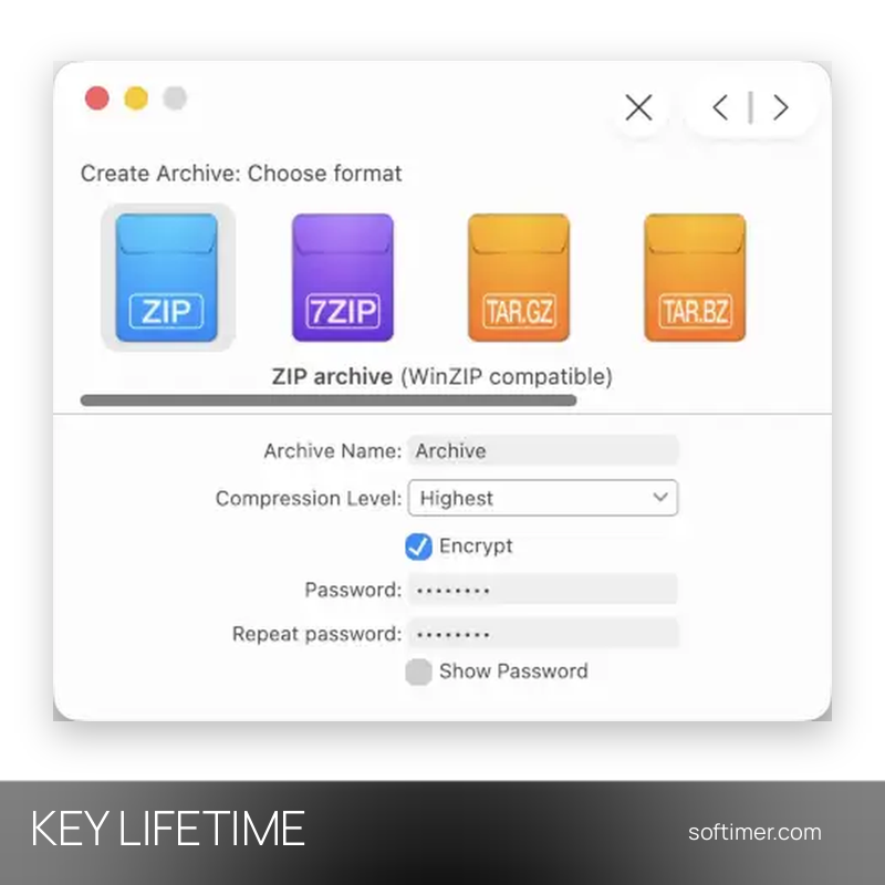 Archiver for Mac - Lifetime License KEY - Mac