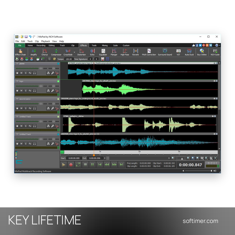 NCH MixPad 2026 - Lizenzschlüssel - Lifetime - Windows