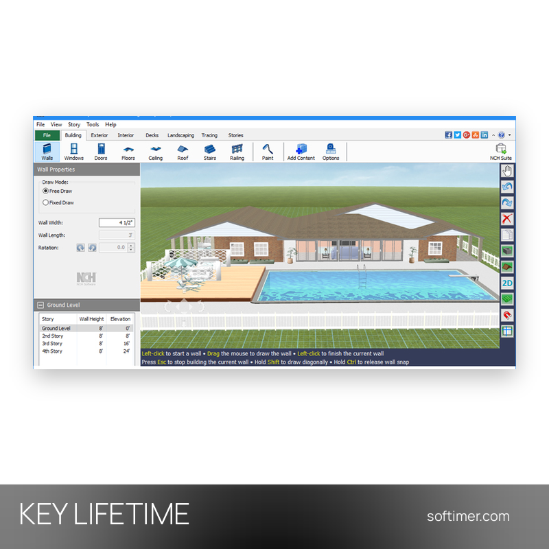 NCH DreamPlan Home Design 2026 - Лицензионный ключ - Бессрочно - Windows