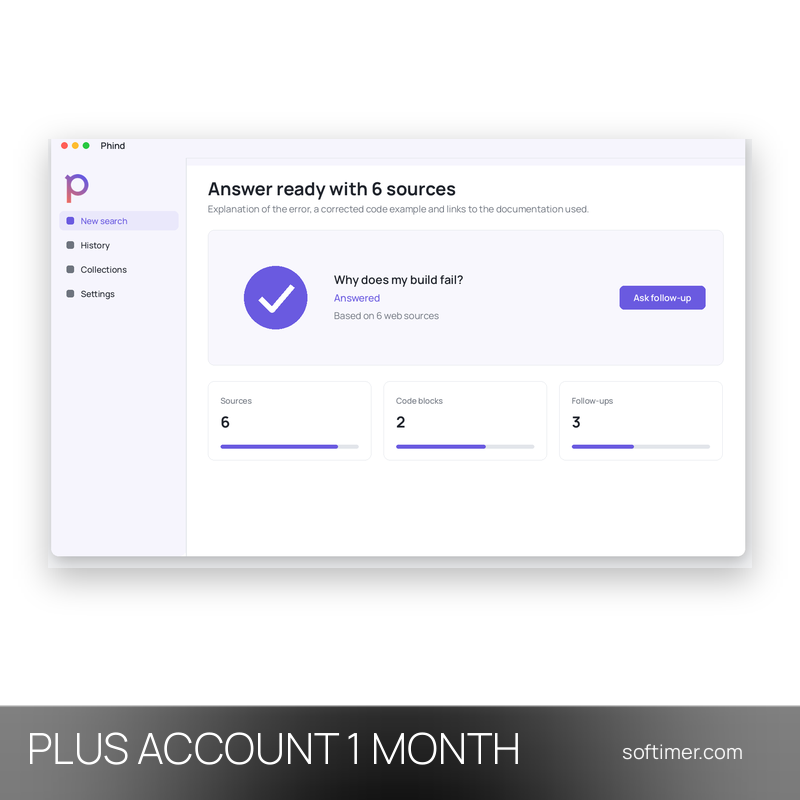Phind Plus - 1 Month - ACCOUNT