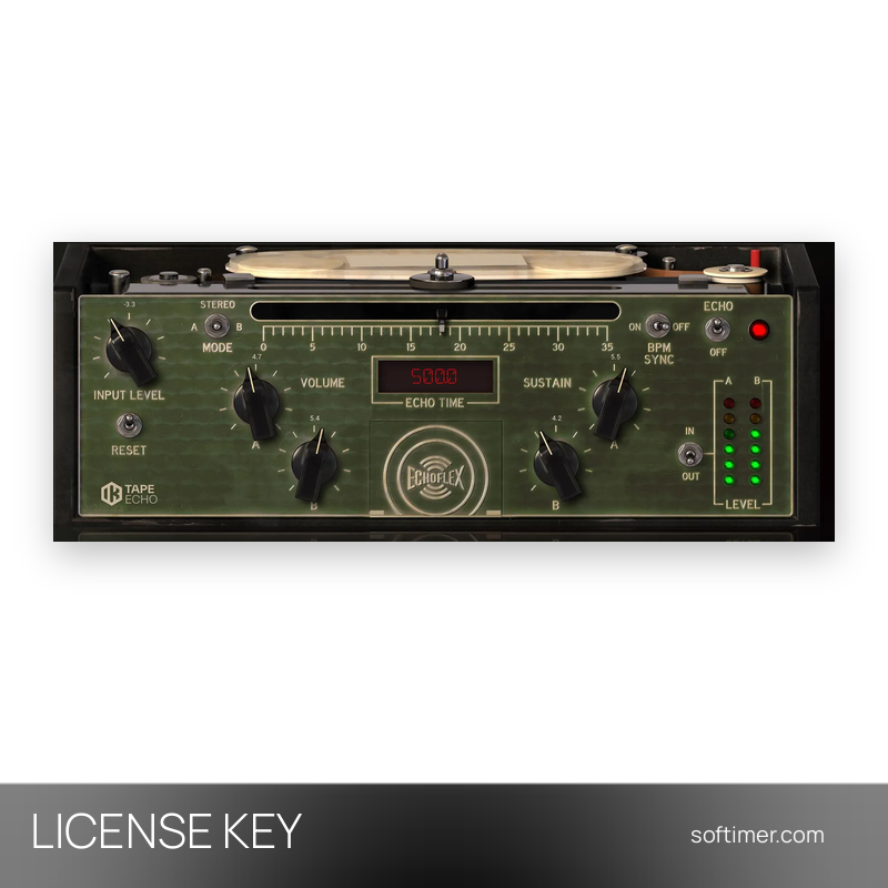 IK Multimedia T-RackS Tape Echo - License KEY - Windows / Mac